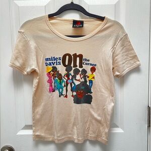 Vintage 2001 Zion Rootswear Miles Davis On The Corner Cotton T-Shirt Size Medium